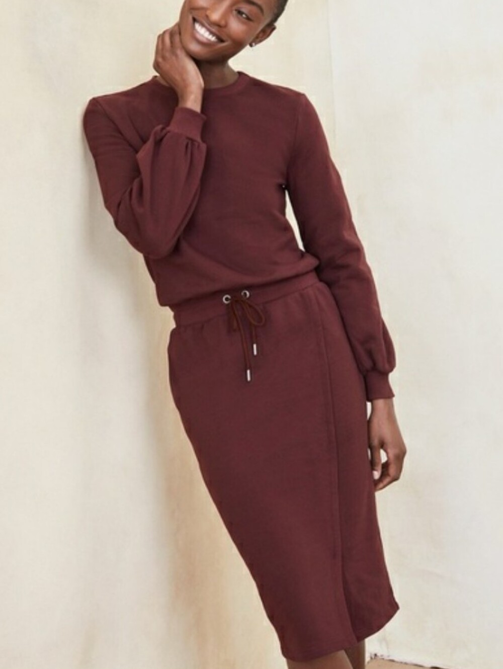 Garnet Hill French Terry Sweatshirt Dress